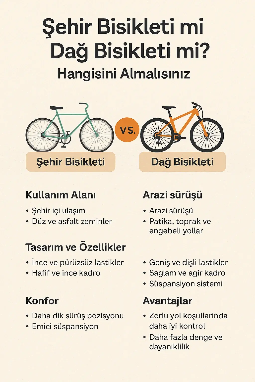 Şehir Bisikleti mi Dağ Bisikleti mi? Hangisini Almalısınız?